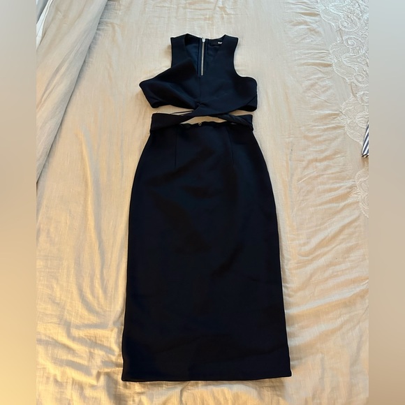 Nicholas Blue Wrap Cut Out Dress (D2) - Picture 6 of 8